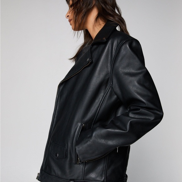 Real leather boyfriend jacket - Picture 2 of 3